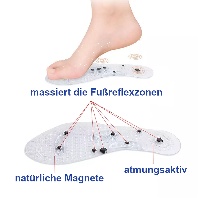 Magnetische Einlegesohlen Mit Massage - Schmerzlinderung Für Füße Größe M